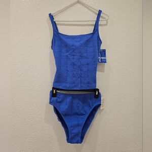 Speed Two Piece Tankini Blue Size 10 NWT